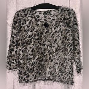 NEW DIRECTIONS WOMEN GREY/BLACK BOLERO L